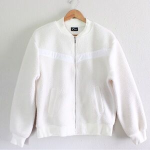 ZYIA Flying V Fleece White Jacket Large